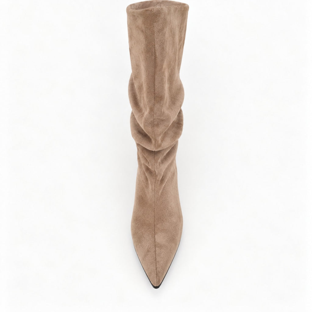 Botins NICE bege em vista traseira