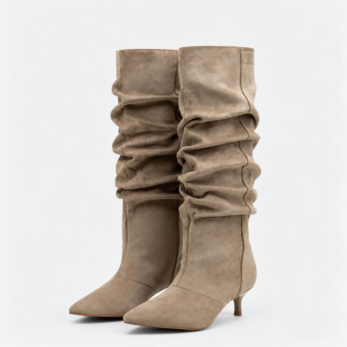 Botas GÉNOVA caqui – vista frontal do par