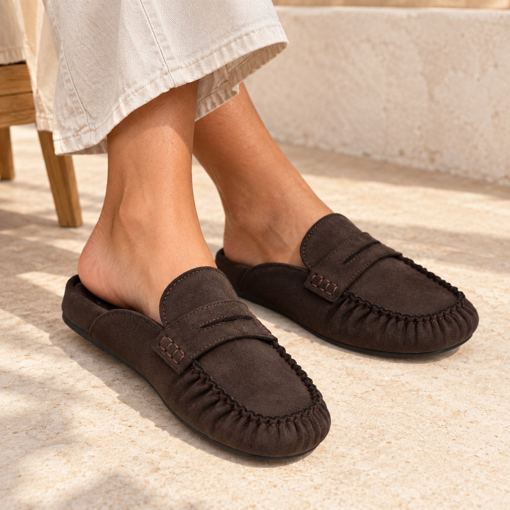 Mules PORTO castanho-escuro calçados – foto lifestyle