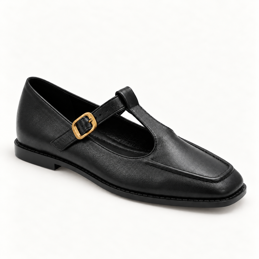 Sapatos PARIS — Pretos com fivela dourada
