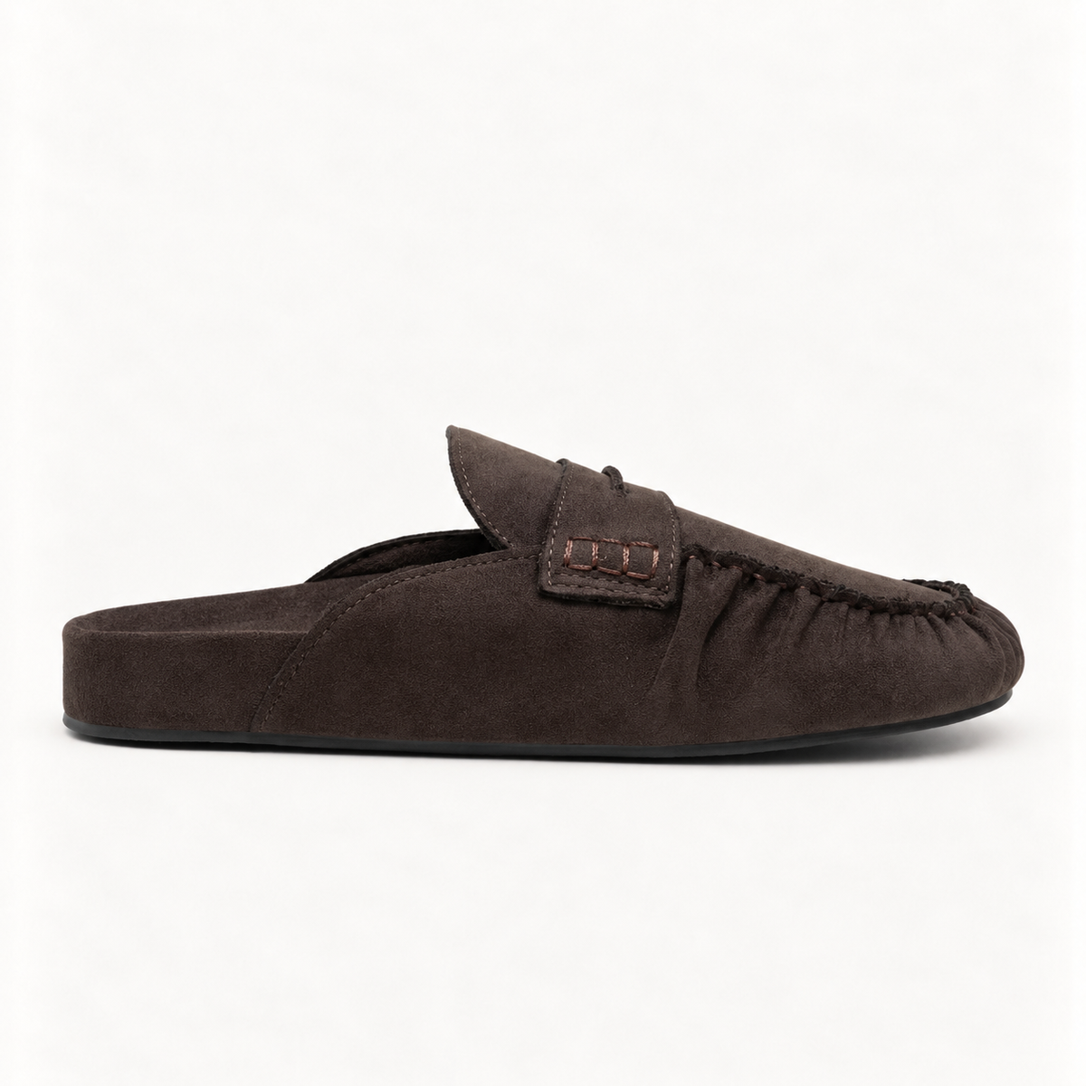 Mules PORTO estilo mocassim – Castanho escuro