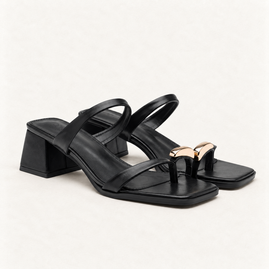 Sandalias MILÃO — Negras minimalistas